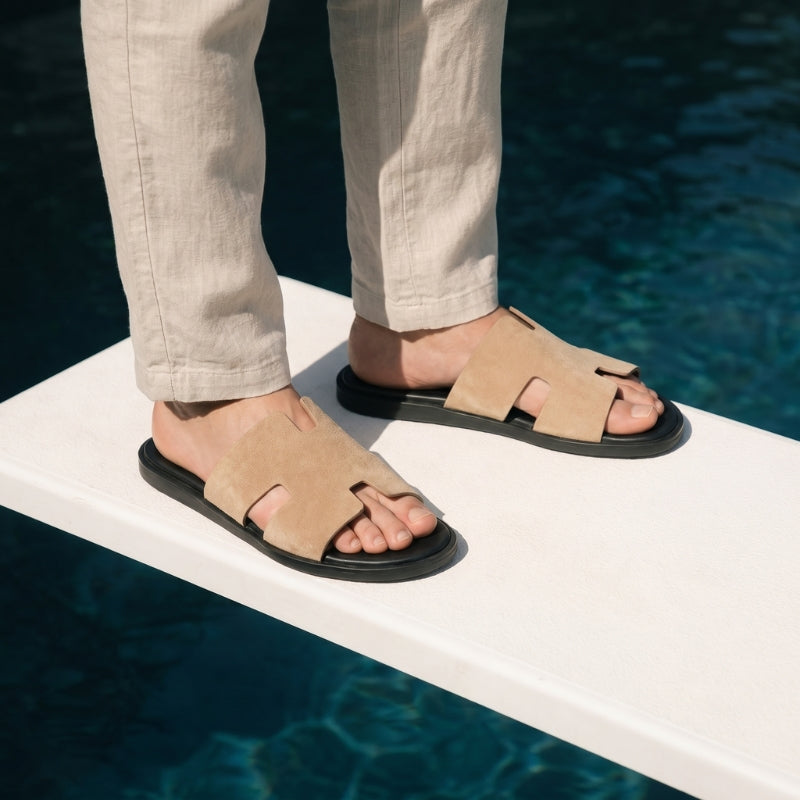 Amalfi Slide Suede Sand