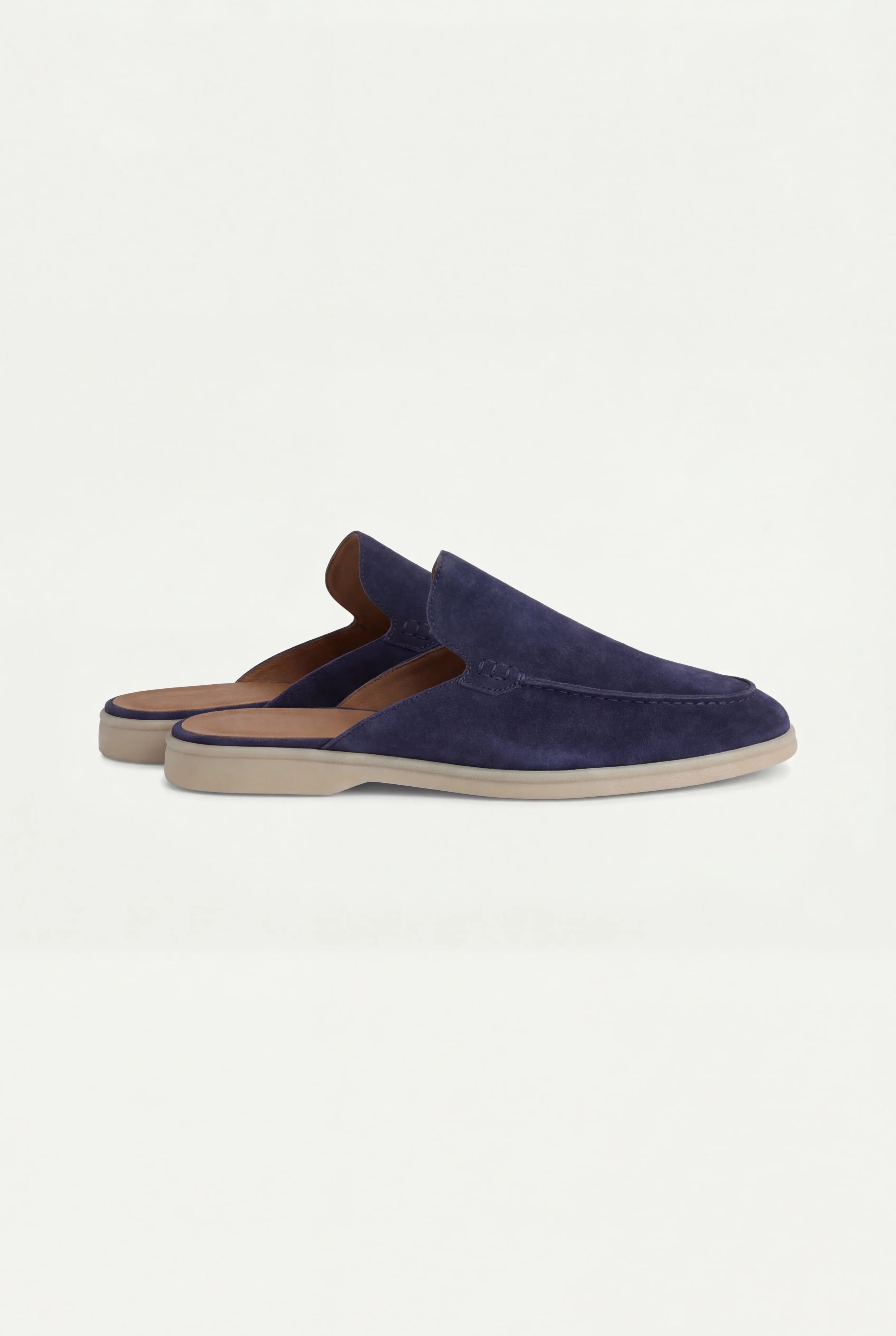 Navy Suède Yacht Mule