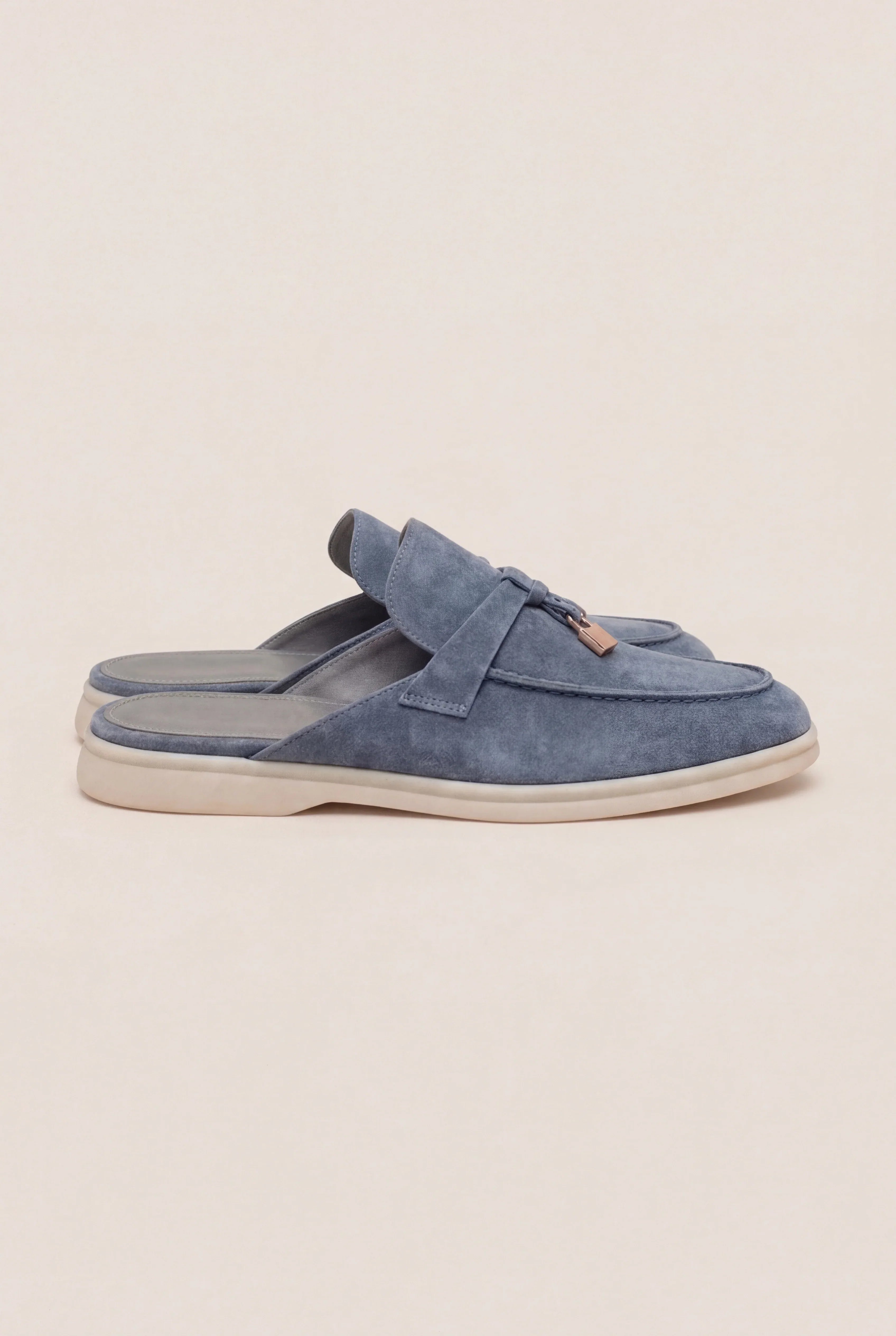 Suède Blue Grey Explorer Mule