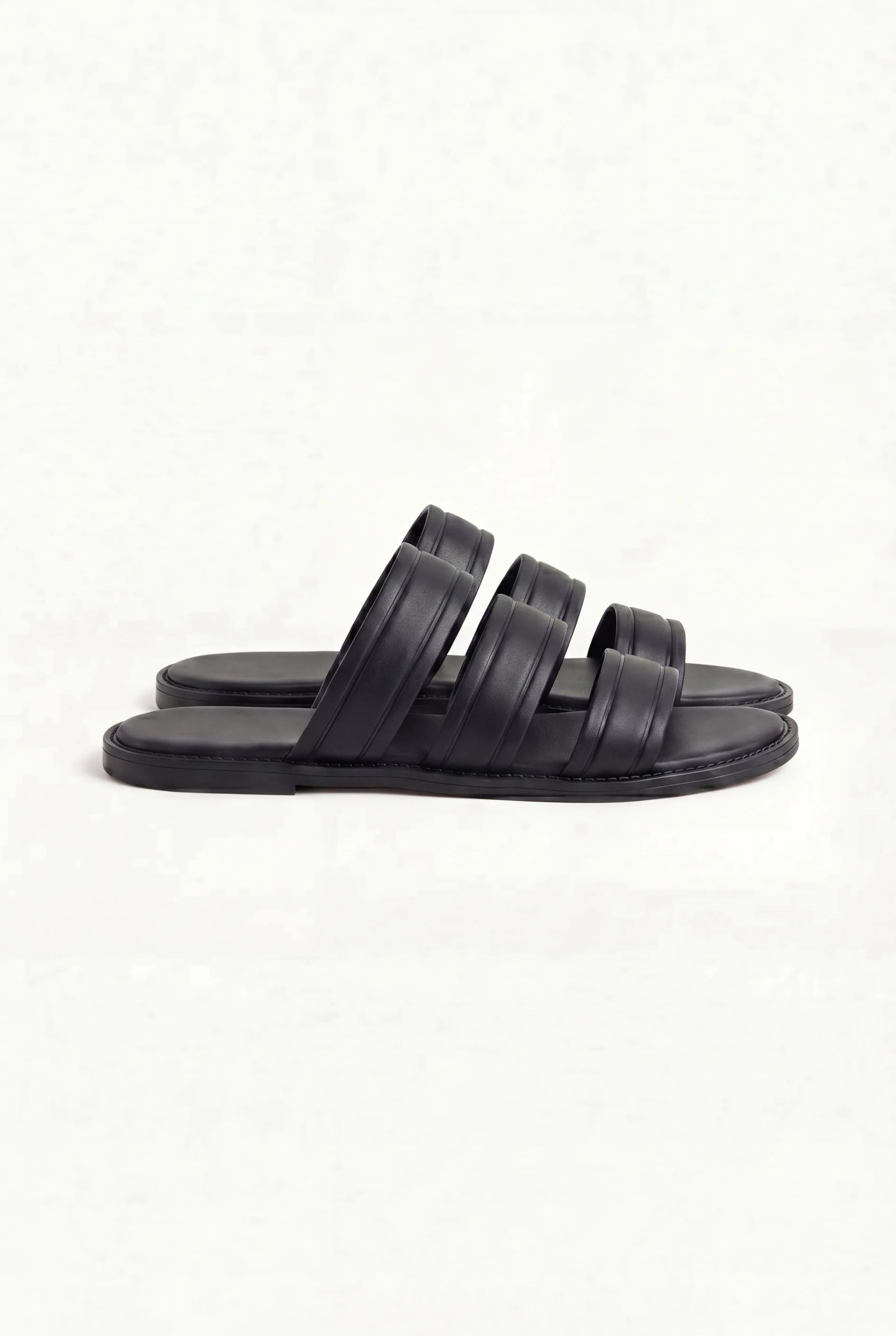 Black Urban Sandal Calf Leather