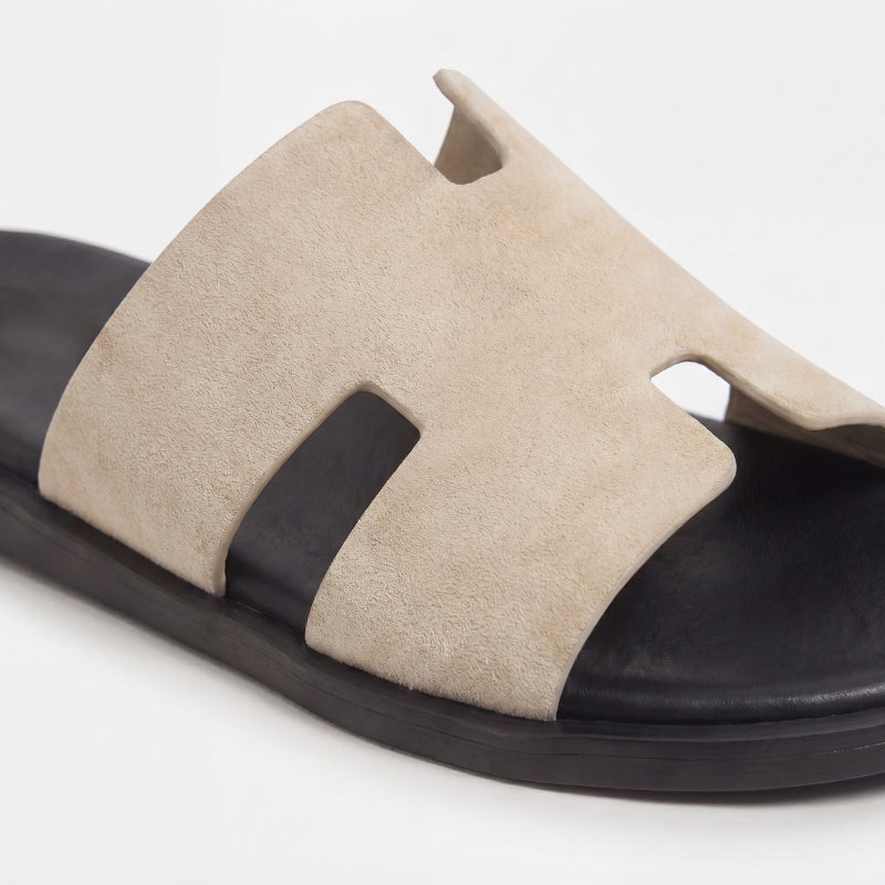 Amalfi Slide Suede Cream