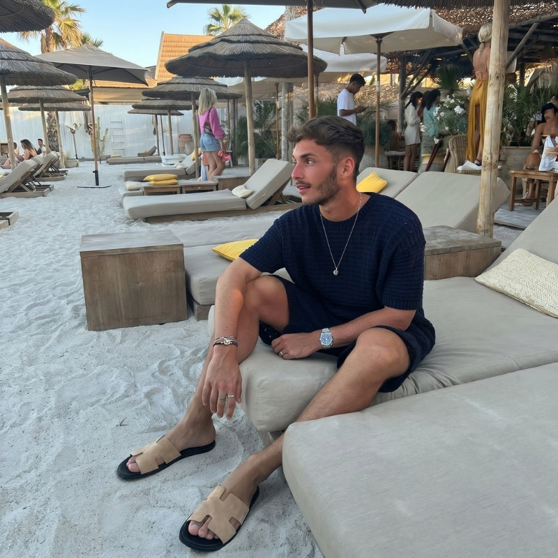 Amalfi Slide Suede Sand