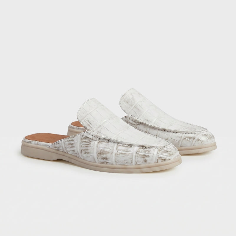 Visconti Croco Chalk White