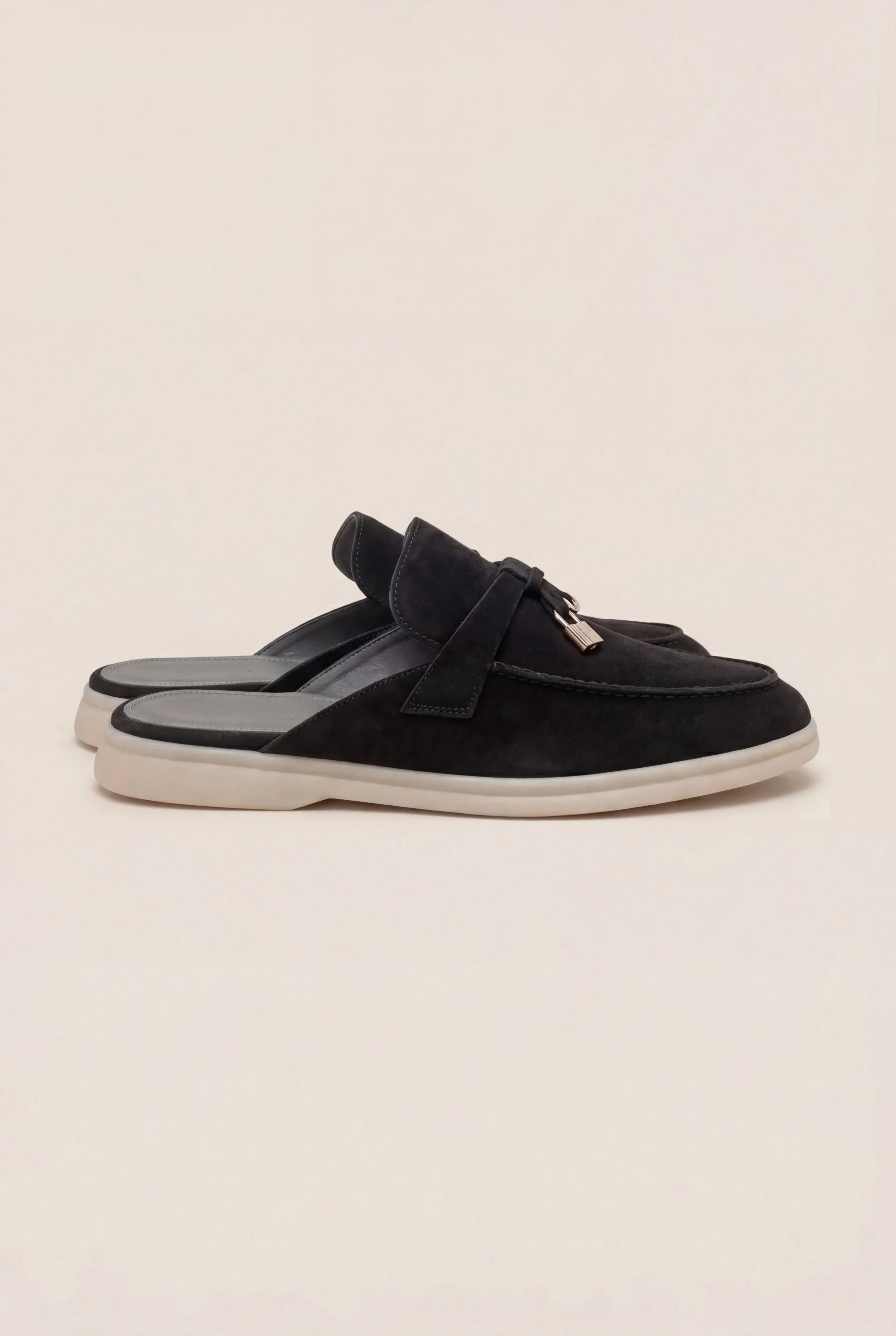 Suède Black Explorer Mule