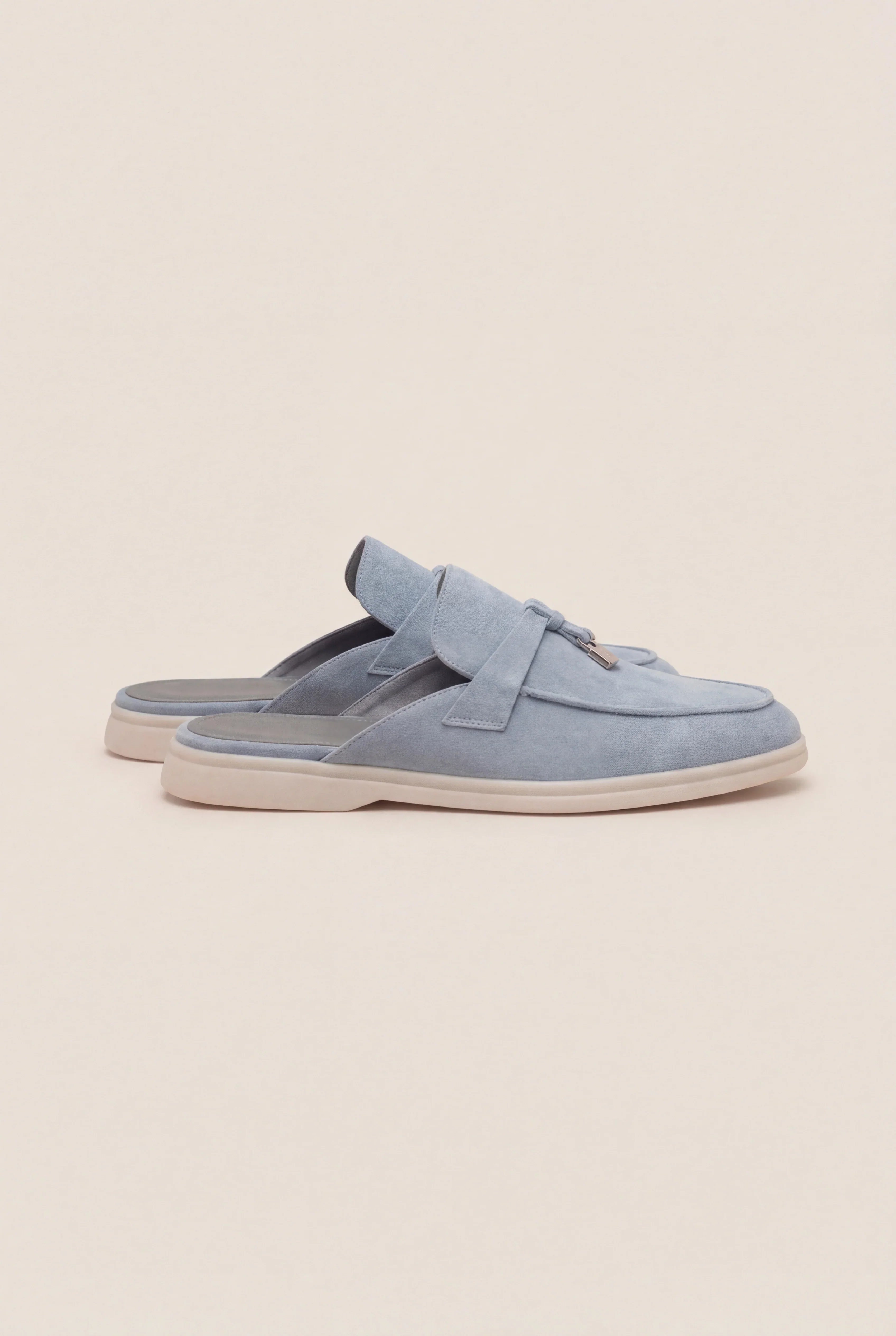 Suède Baby Blue Explorer Mule