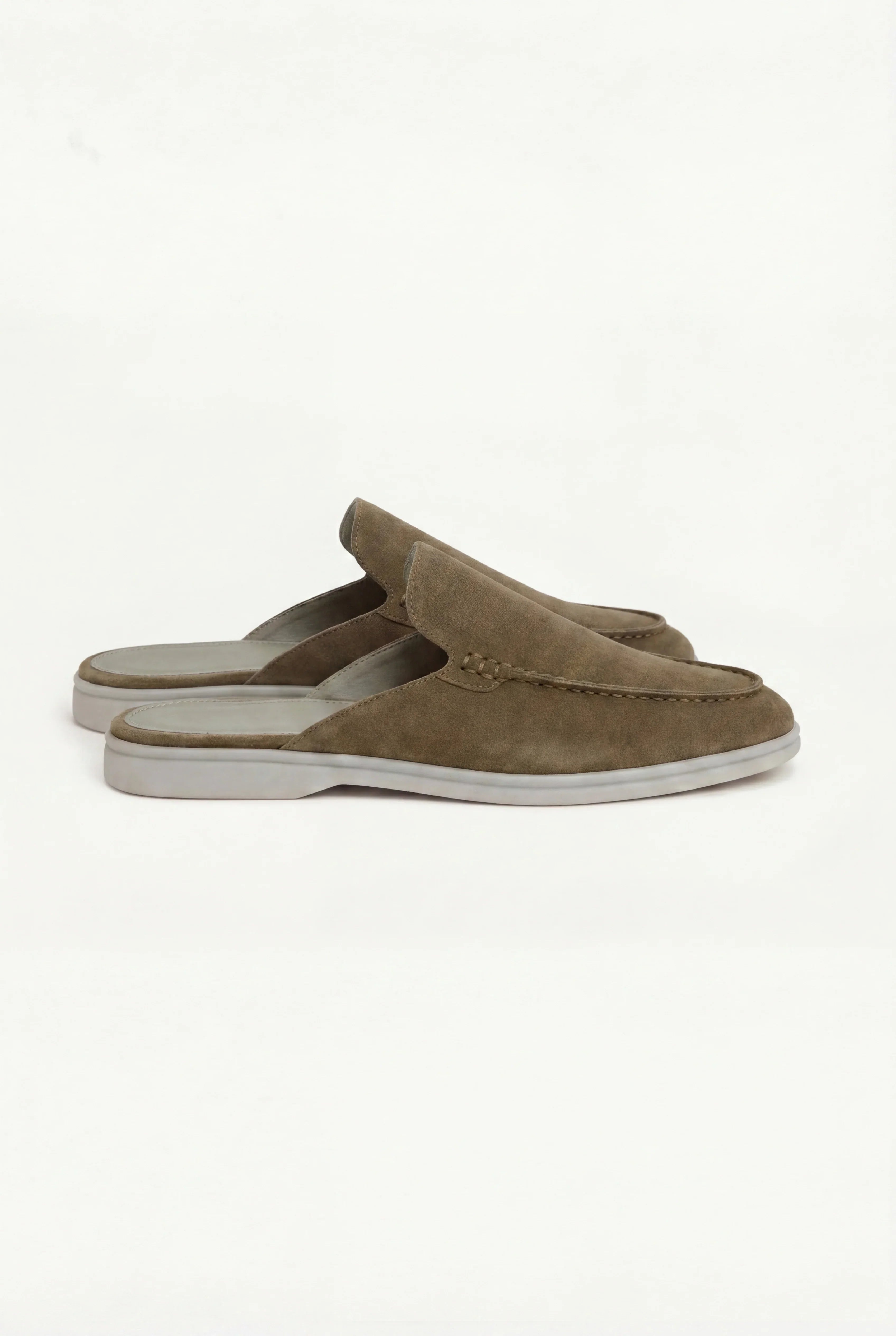 Suède Yacht Mule Olive